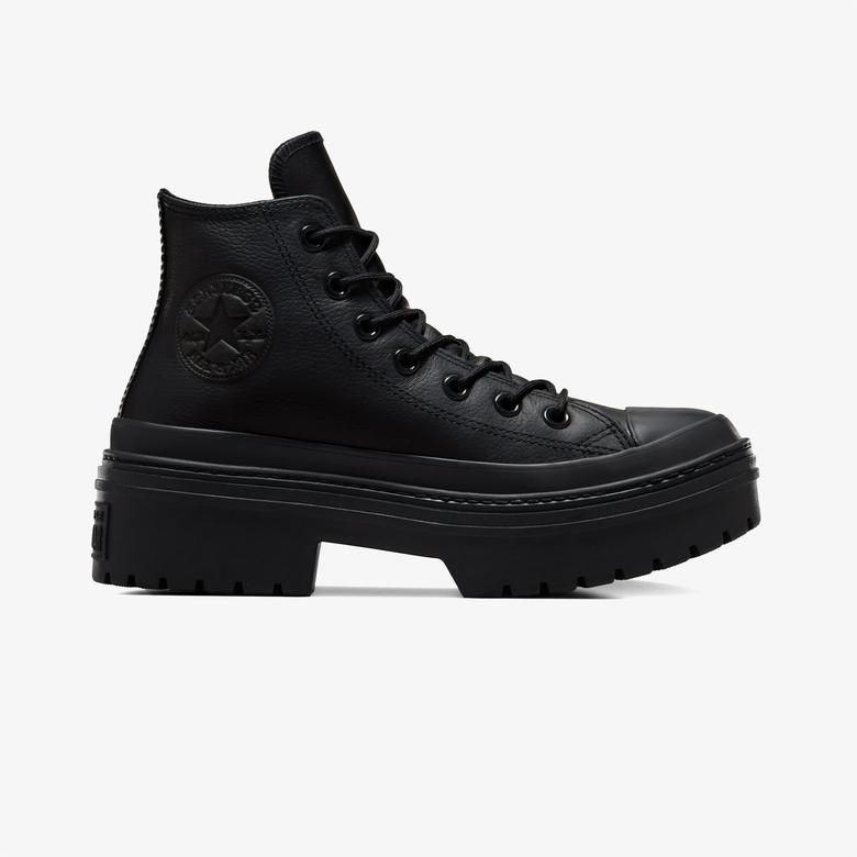 Converse Chuck Taylor All Star Lugged Heel Waterproof Kadın Siyah Deri Platform Sneaker