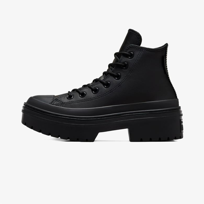 Converse Chuck Taylor All Star Lugged Heel Waterproof Kadın Siyah Deri Platform Sneaker