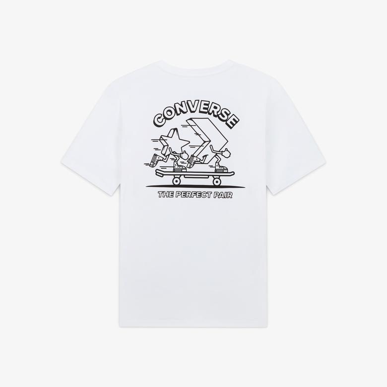 Converse Skateboarding Star Chevron Erkek Beyaz T-Shirt