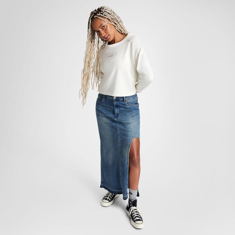 Converse Classic Kadın Baskılı Krem Sweatshirt