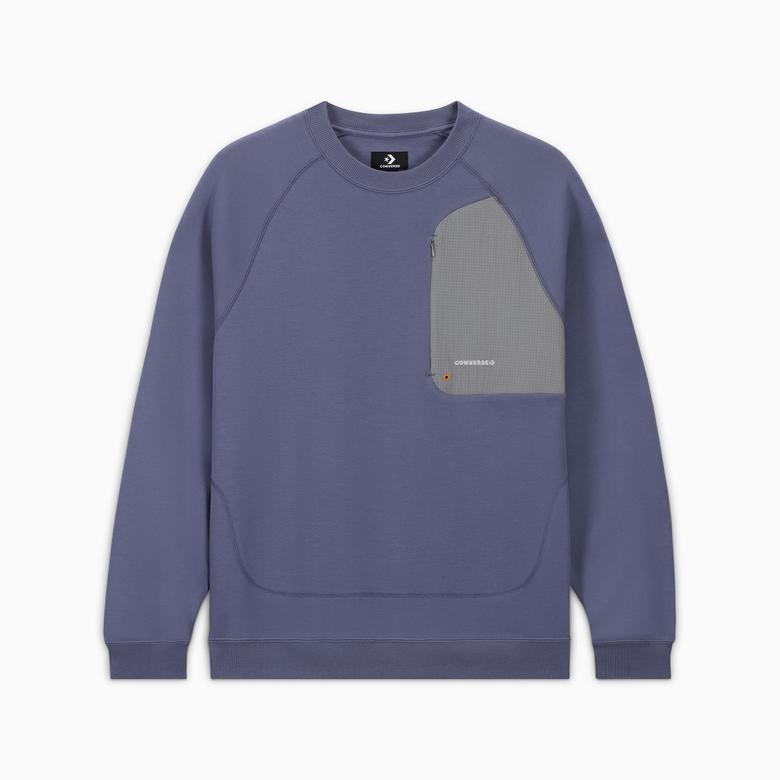 Converse Classic Erkek Loose Fit Mor Sweatshirt