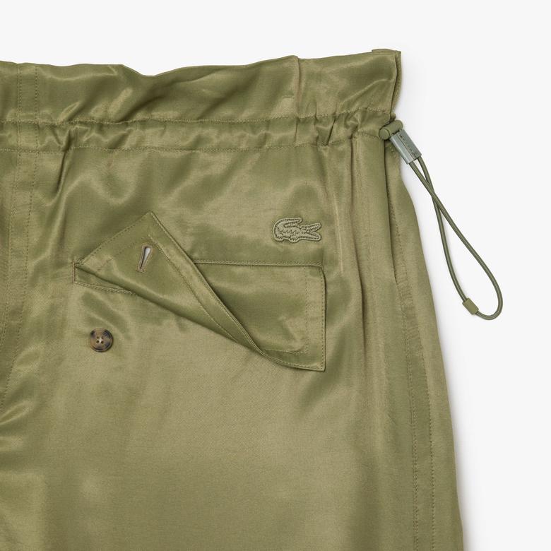 Lacoste Kadın Oversize Fit Haki Kargo Pantolon
