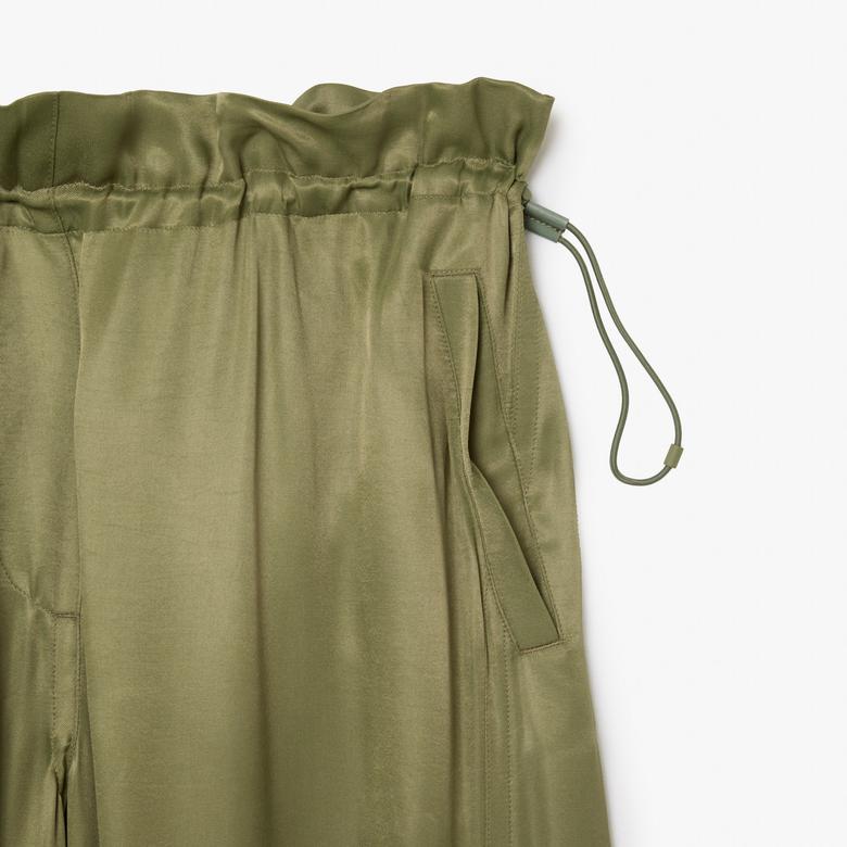 Lacoste Kadın Oversize Fit Haki Kargo Pantolon