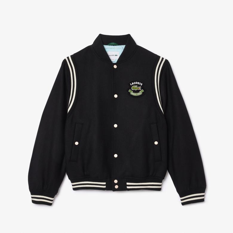 Lacoste Erkek Hakim Yaka Siyah Bomber Ceket