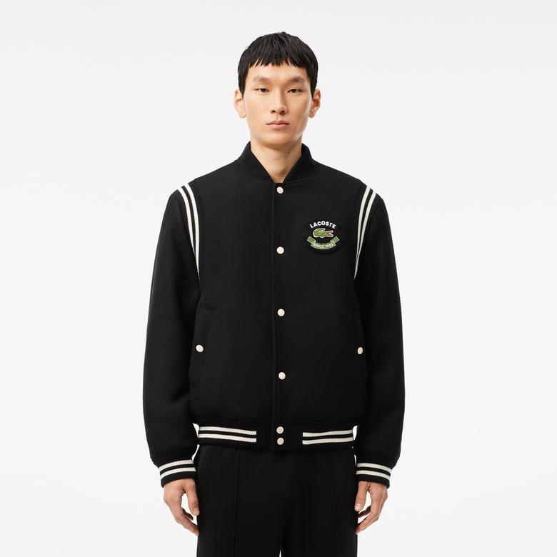 Lacoste Erkek Hakim Yaka Siyah Bomber Ceket