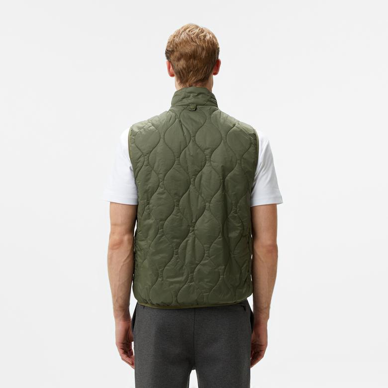 Lacoste Erkek Regular Fit Kapüşonlu Baskılı Haki Mont