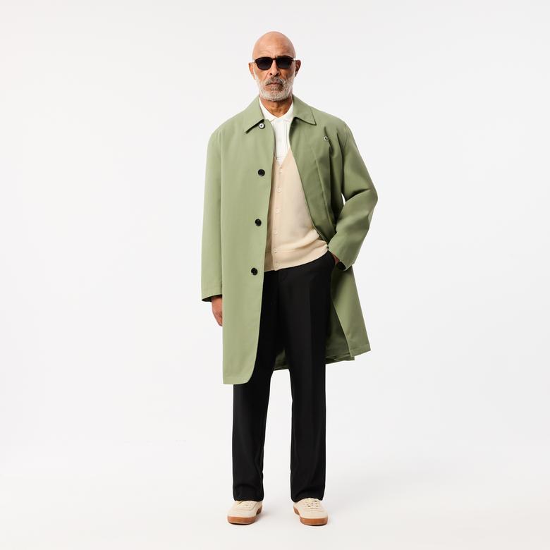 Lacoste Erkek Relaxed Fit V Yaka Yün Krem Hırka