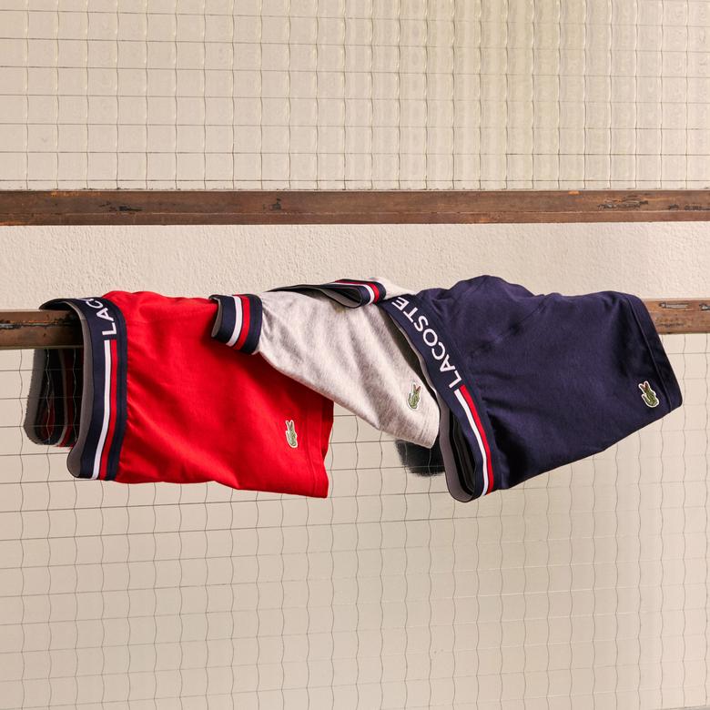Lacoste Active Erkek Baskılı 3'lü Renkli Boxer