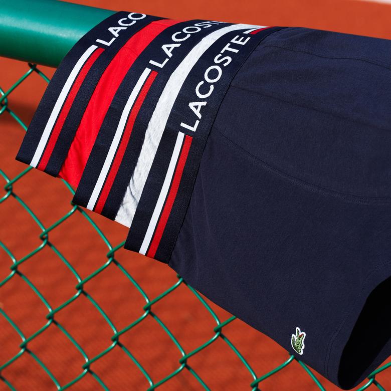 Lacoste Active Erkek Baskılı 3'lü Renkli Boxer