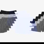 Lacoste Erkek Çizgili 3'lü Mavi Boxer