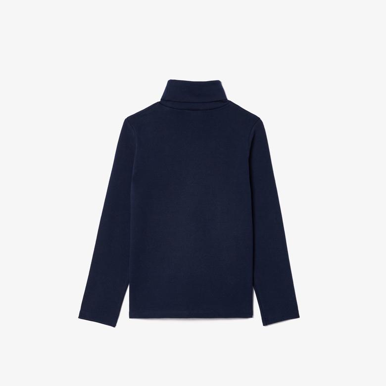 Lacoste Erkek Çocuk Uzun Kollu Boğazlı Yaka Lacivert T-Shirt