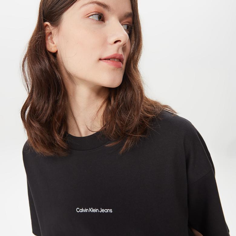 Calvin Klein Jeans Back Lightbox Kadın Siyah T-Shirt