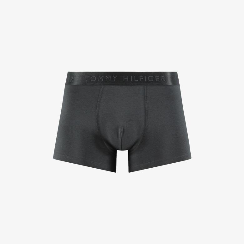 Tommy Hilfiger Trunk 3'lü Siyah Bantlı Erkek Siyah/Gri Boxer