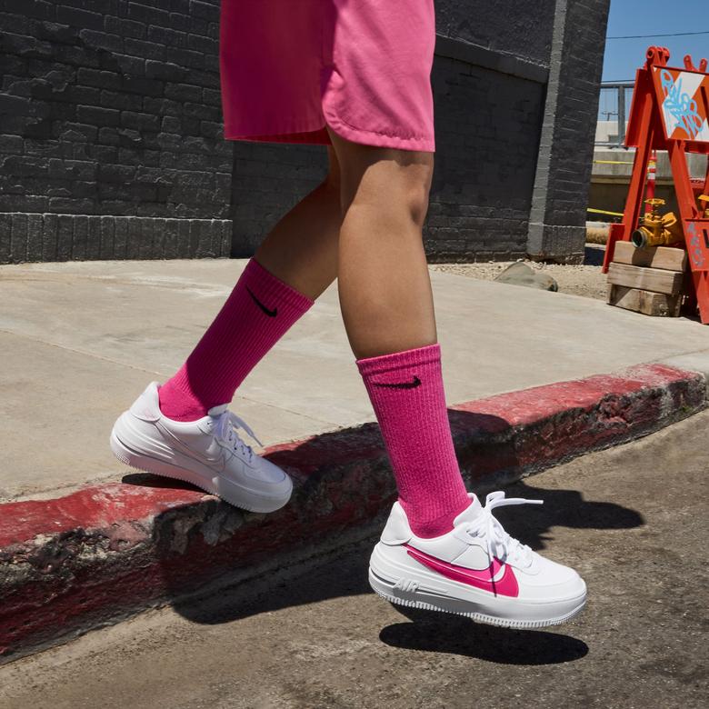 Nike Air Force Platform Kadın Beyaz Sneaker