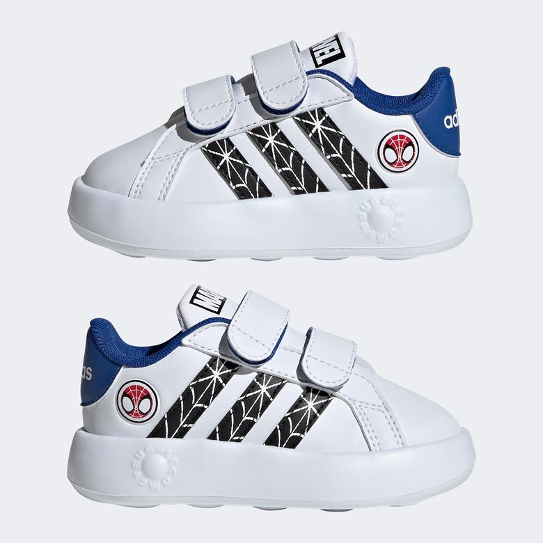 adidas Spider-Man Grand Court Bebek Beyaz Spor Ayakkabı