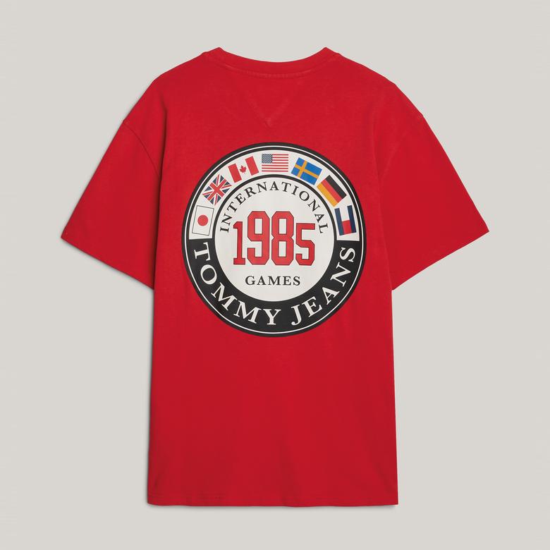Tommy Jeans Tju Archive Games Erkek Kırmızı T-Shirt