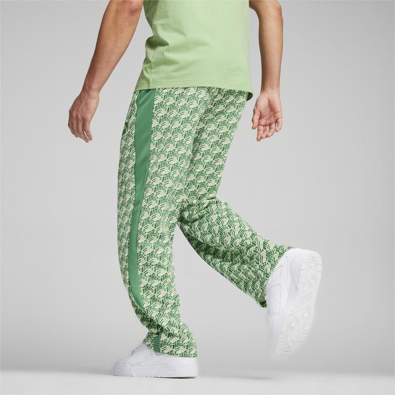 Puma T7 Aop Straight Track Erkek Yeşil Eşofman Altı