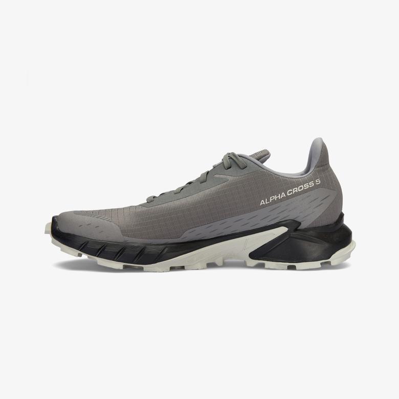 Salomon Alphacross 5 Erkek Gri Koşu Ayakkabısı