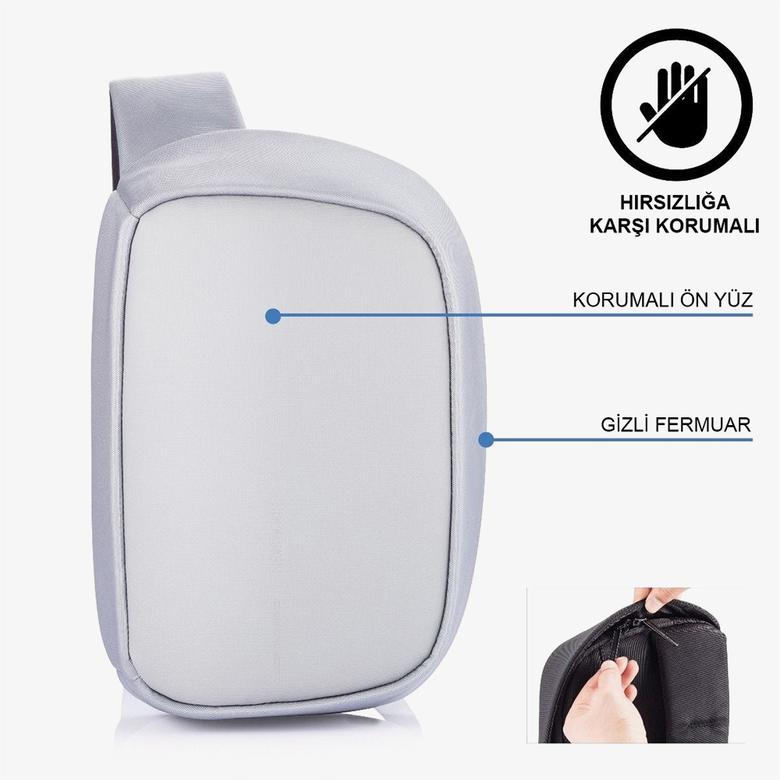 XD Design Bobby Sling Unisex Gri Çanta