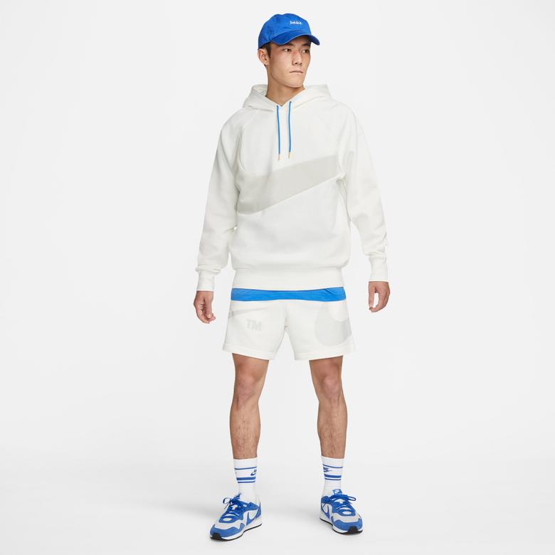 Nike Swoosh French Terry Erkek Beyaz Şort
