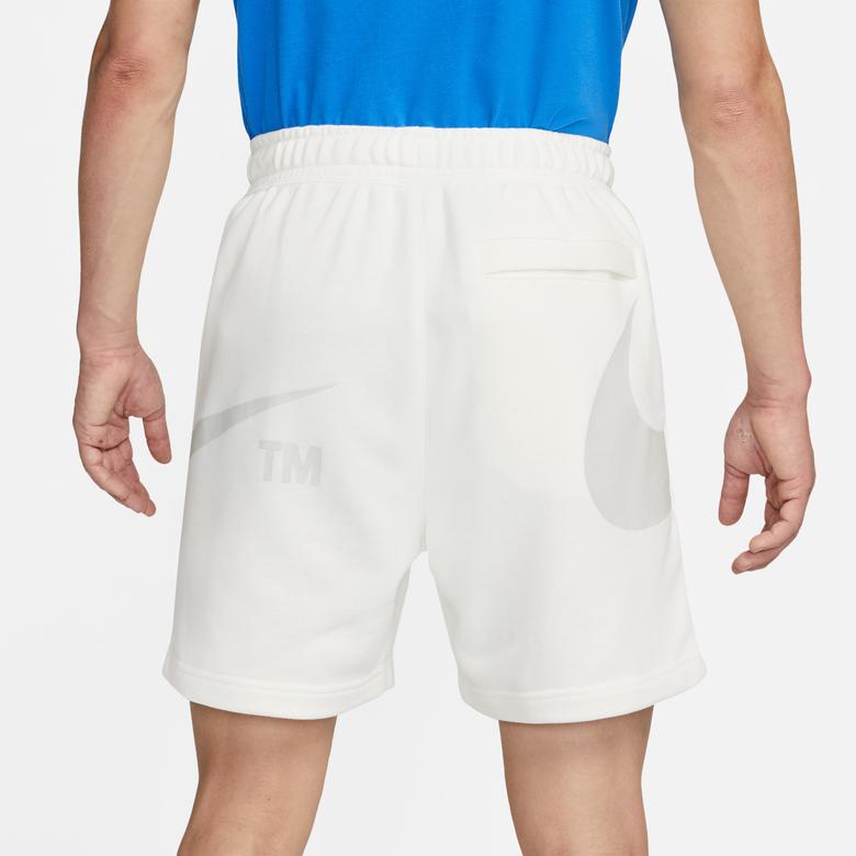 Nike Swoosh French Terry Erkek Beyaz Şort