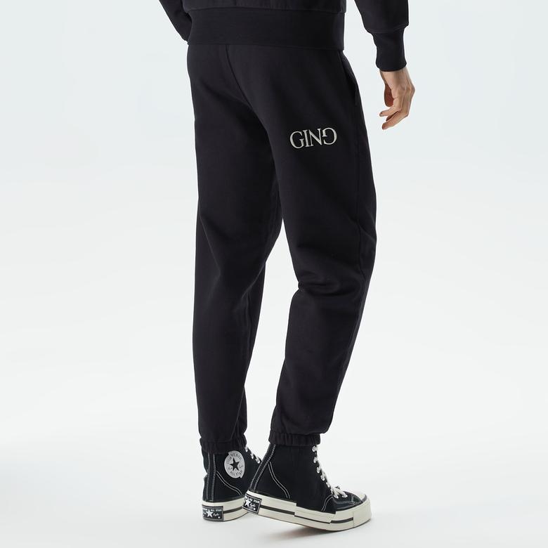 Ging Embroidered Baggy Erkek Siyah Pantolon