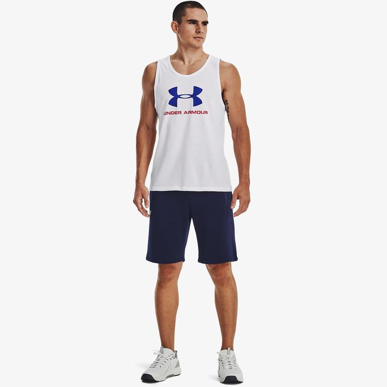 Under Armour UA Sportstyle Logo Erkek Beyaz Atlet