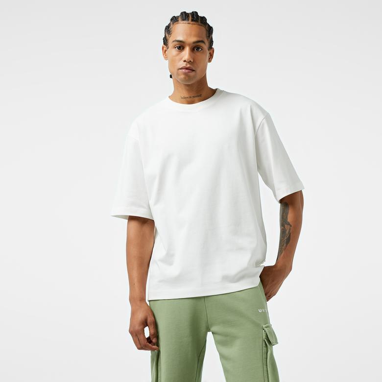 UNITED4 Erkek Beyaz T-Shirt