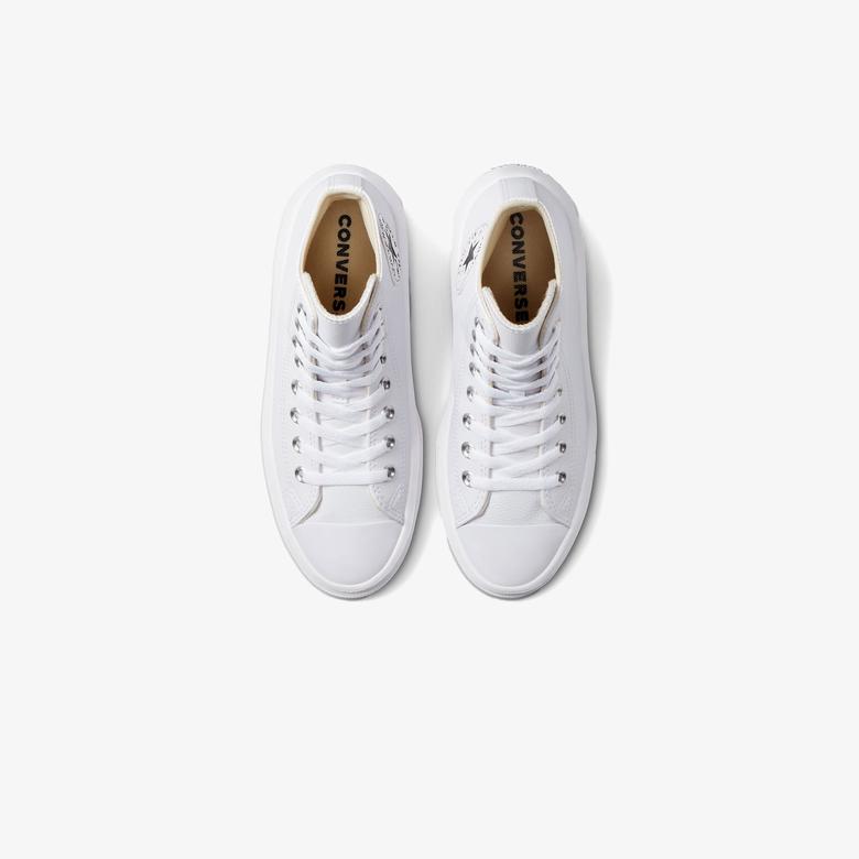 Converse Chuck Taylor All Star Move Platform Foundational Leather Kadın Beyaz Sneaker