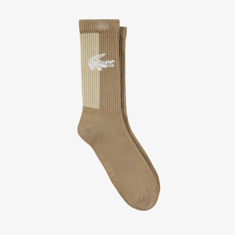 Lacoste x House of SuperStep Unisex Kahverengi Çorap
