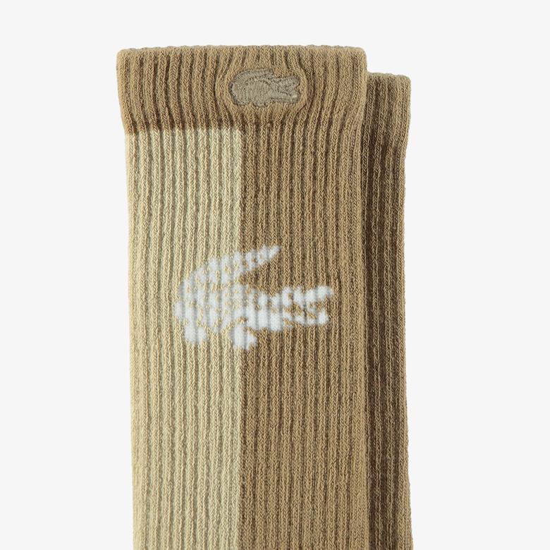 Lacoste x House of SuperStep Unisex Kahverengi Çorap