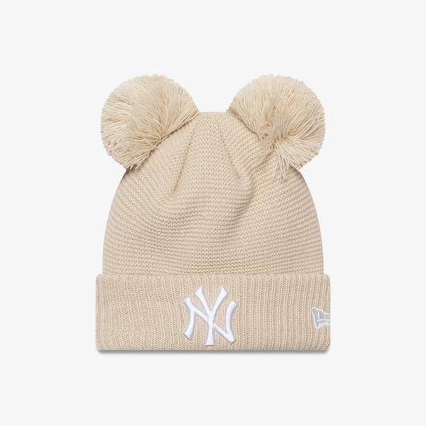 New Era Double Pom Neyyan Stnwhi Unisex Bej Bere