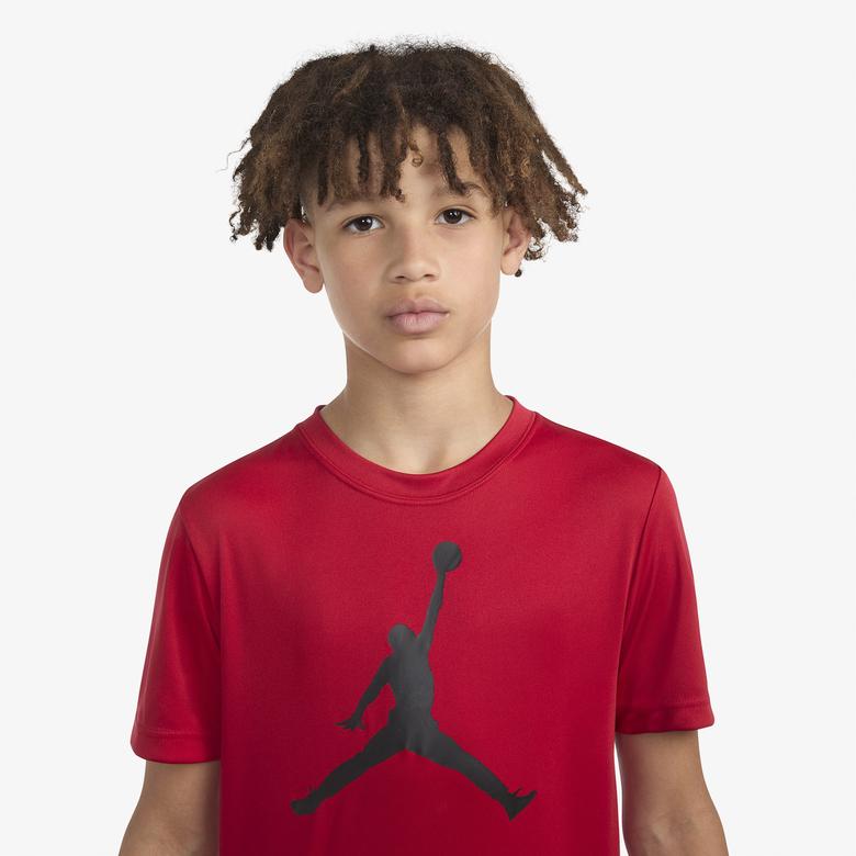 Jordan Jumpman Logo Çocuk Kırmızı Günlük T-Shirt