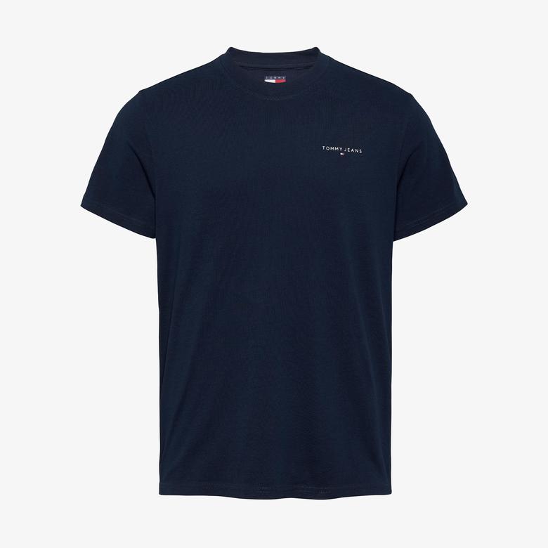 Tommy Hilfiger Tjm Slim Linear Chest Erkek Mavi T-Shirt