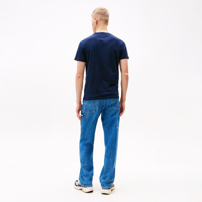 Tommy Hilfiger Tjm Slim Linear Chest Erkek Mavi T-Shirt