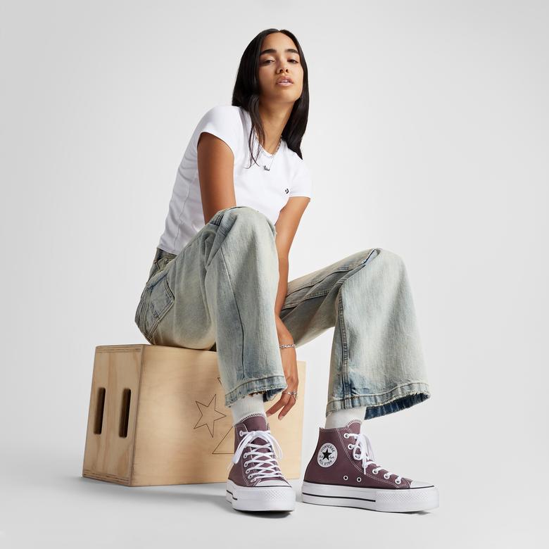 Converse Chuck Taylor All Star Lift Unisex Bordo Platform Sneaker