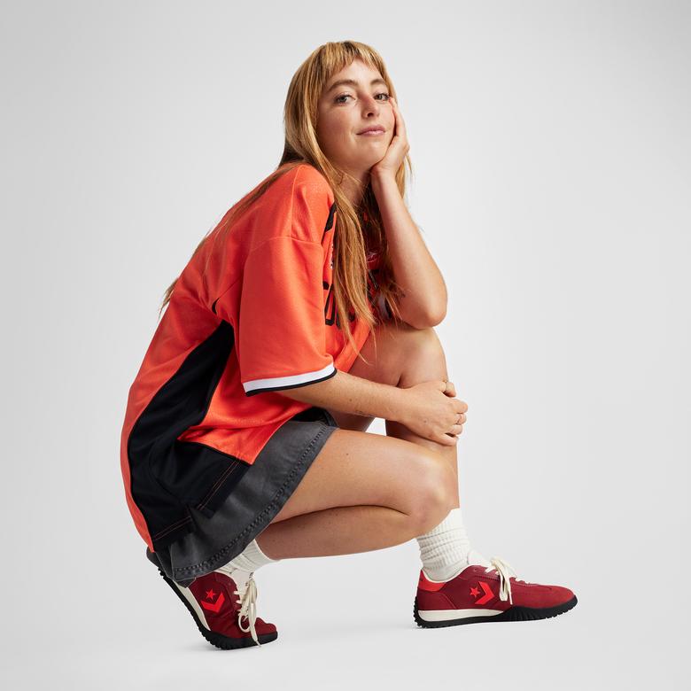 Converse Run Star Trainer Unisex Kırmızı Deri Sneaker