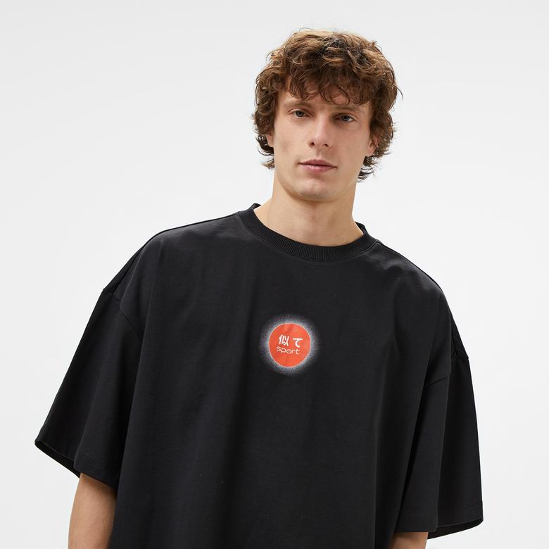 UNITED4 Sport Jocus Erkek Siyah T-Shirt