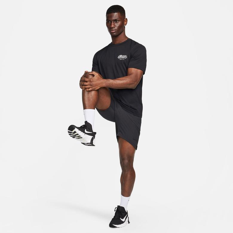 Nike Dri Fit Flex Rep 4.0 Erkek Siyah Koşu Şortu