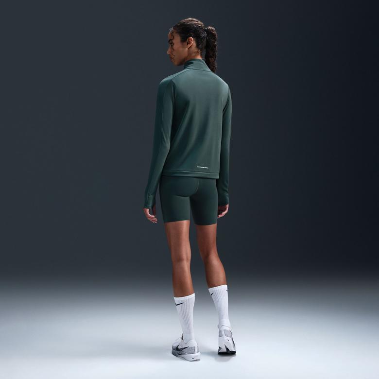 Nike Dri-Fit Pacer Zip Neck Kadın Yeşil Antrenman Üstü