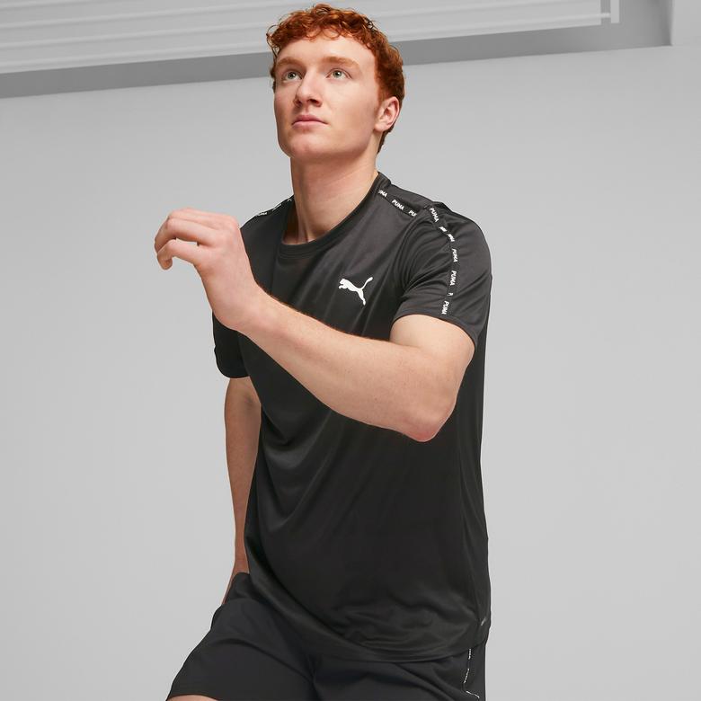 Puma FIT Taped Training Unisex Siyah Antrenman T-Shirt