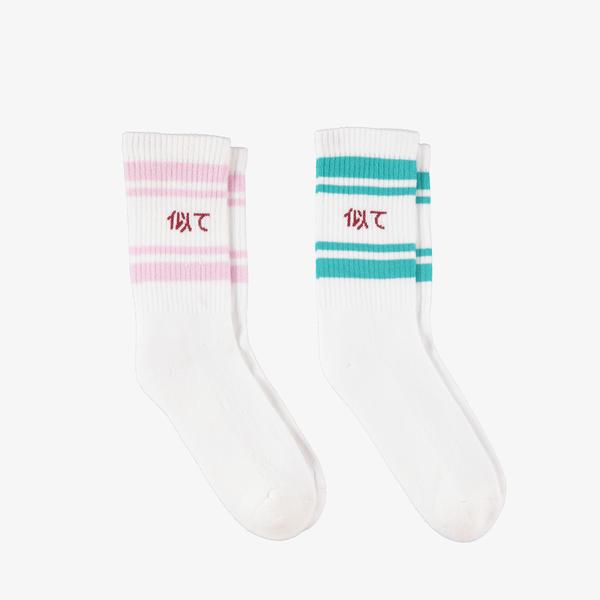 UNITED4 Unisex Beyaz 2'li Çorap