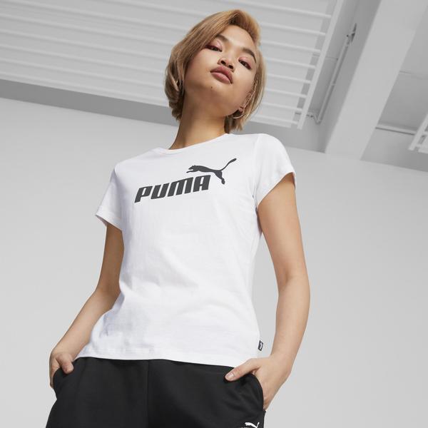 Puma Ess Logo Kadın Beyaz T-Shirt