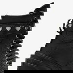 Converse Chuck 70 De Luxe Heel Unisex Siyah Deri Platform Dark Romance Sneaker