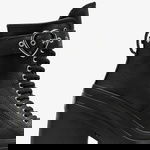 Converse Chuck 70 De Luxe Heel Unisex Siyah Deri Platform Dark Romance Sneaker