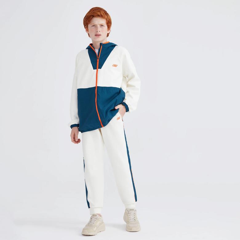 Skechers B Heavy Weight Fleece Jogger Erkek Çocuk Beyaz Eşofman Altı