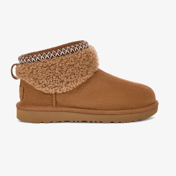 UGG Classic Ultra Mini Maxi Curly Çocuk Kahverengi Bot