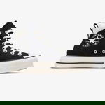 Converse Chuck Taylor All Star Puff Lift Unisex Siyah Deri Platform Sneaker