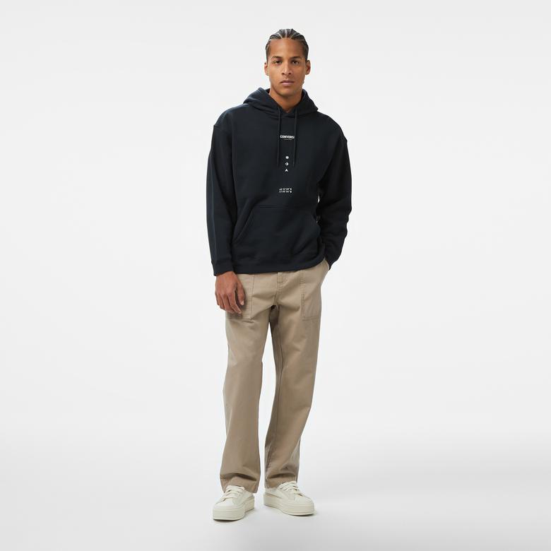 Converse Loose Fit Erkek Siyah Hoodie