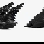 Converse Chuck 70 De Luxe Heel Unisex Siyah Deri Platform Dark Romance Sneaker